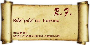 Répási Ferenc névjegykártya